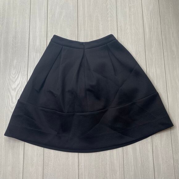 Mossaic Women's Black Mesh Pleated Knee Length A-Line Skirt Size 10 - Picture 2 of 8